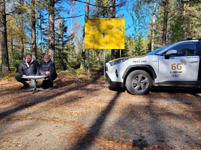 The measurement point along the famous Raate road.