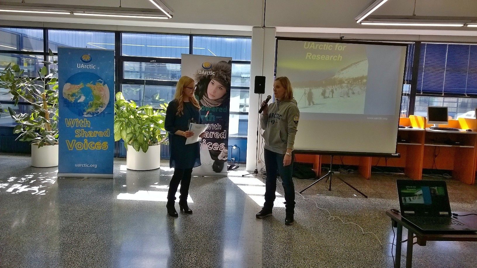 UArctic Student Ambassador Laura Yrjölä giving her speech at the UArctic Day