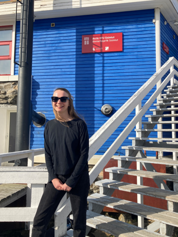 Chloe at the Arctic DTU Sisimiut campus in Greenland.